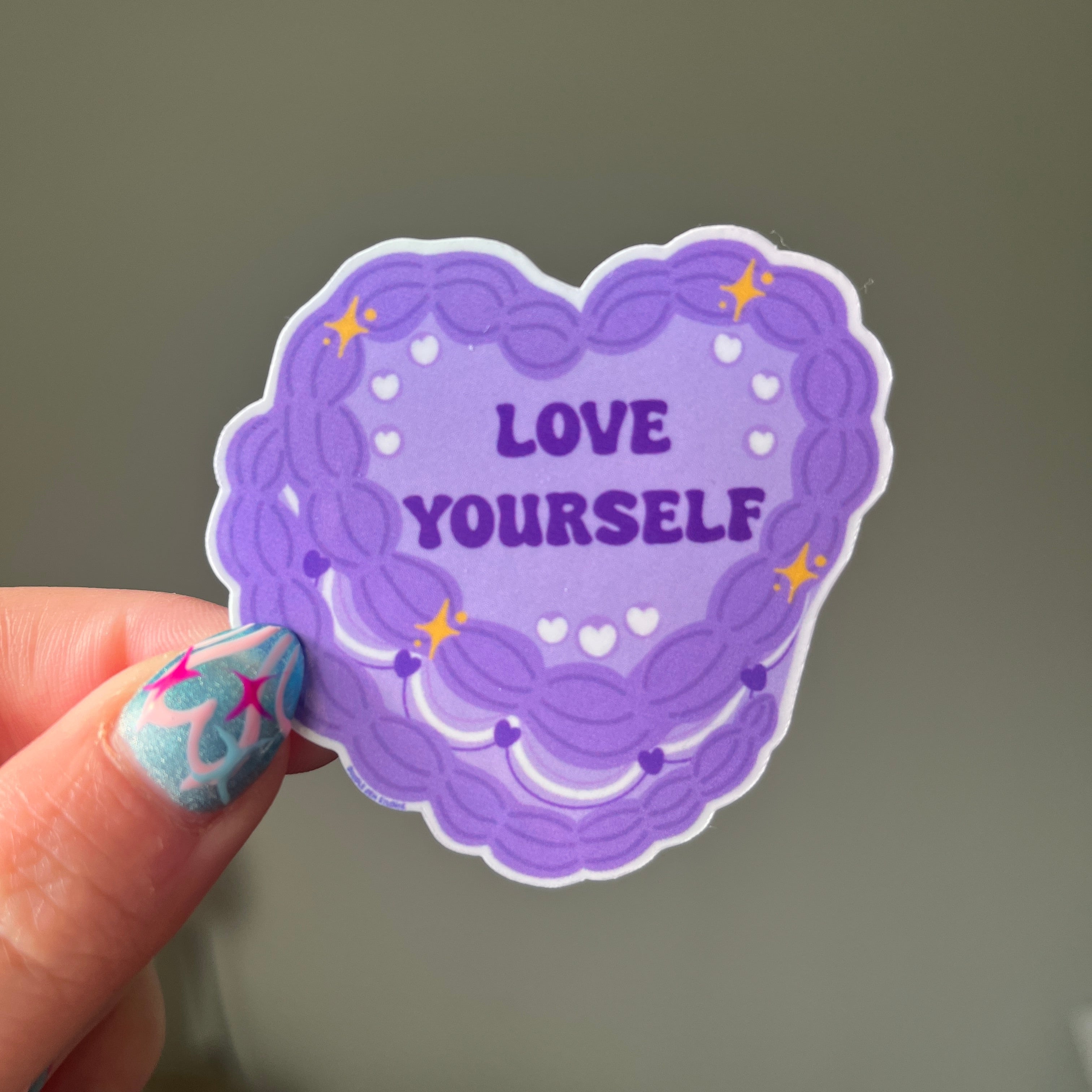 "Love Yourself" Purple Cake